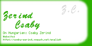 zerind csaby business card